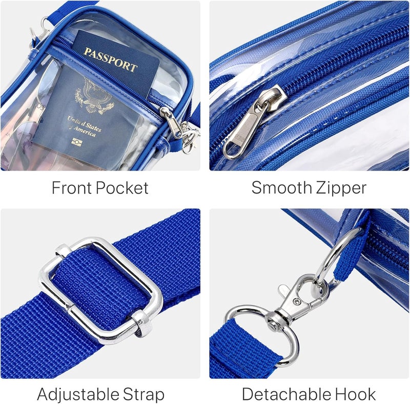 Packism Clear Bag for Stadium Events - Small Clear Purses for Women Crossbody Messenger Bag for Concerts Sporting Events - Image 4
